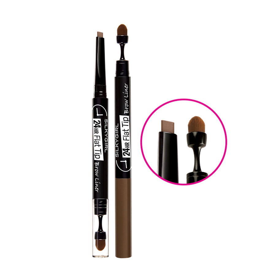 Chì mày hai đầu lâu trôi SILKYGIRL 24hr Flat Tip Brow Liner 0.15g