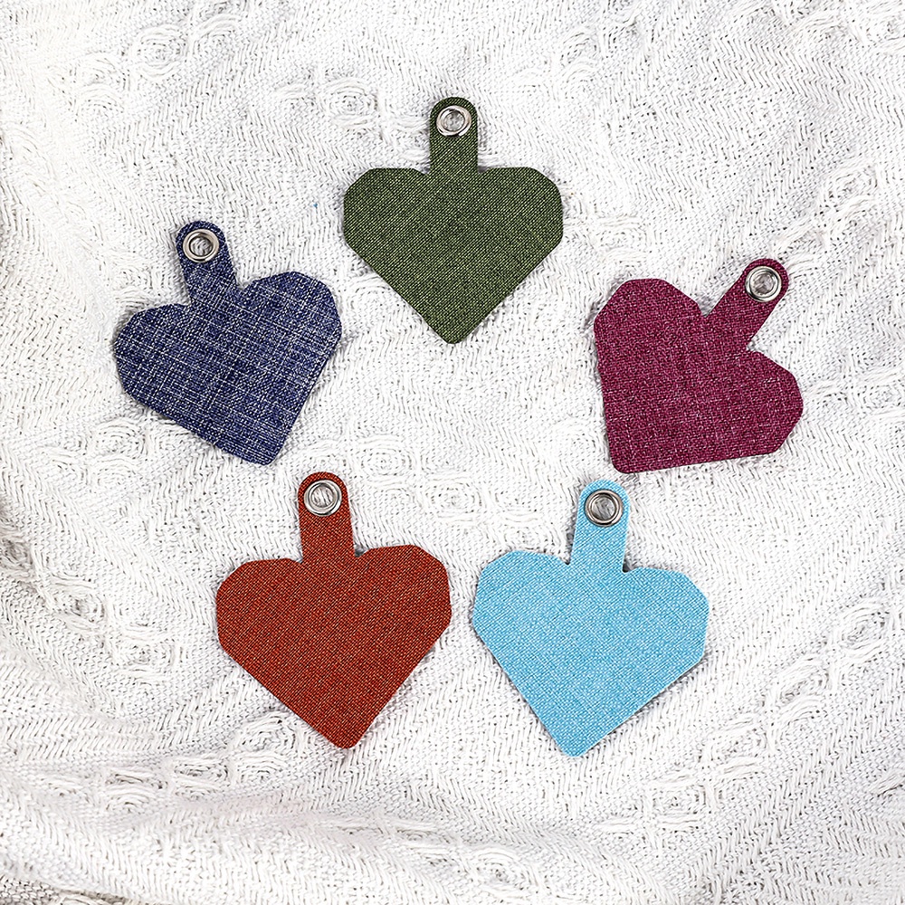 1 Dây Kẹp Điện Thoại / Thẻ Chống Thất Lạc Hình Trái Tim Tháo Rời Được Màu Ngẫu Nhiên