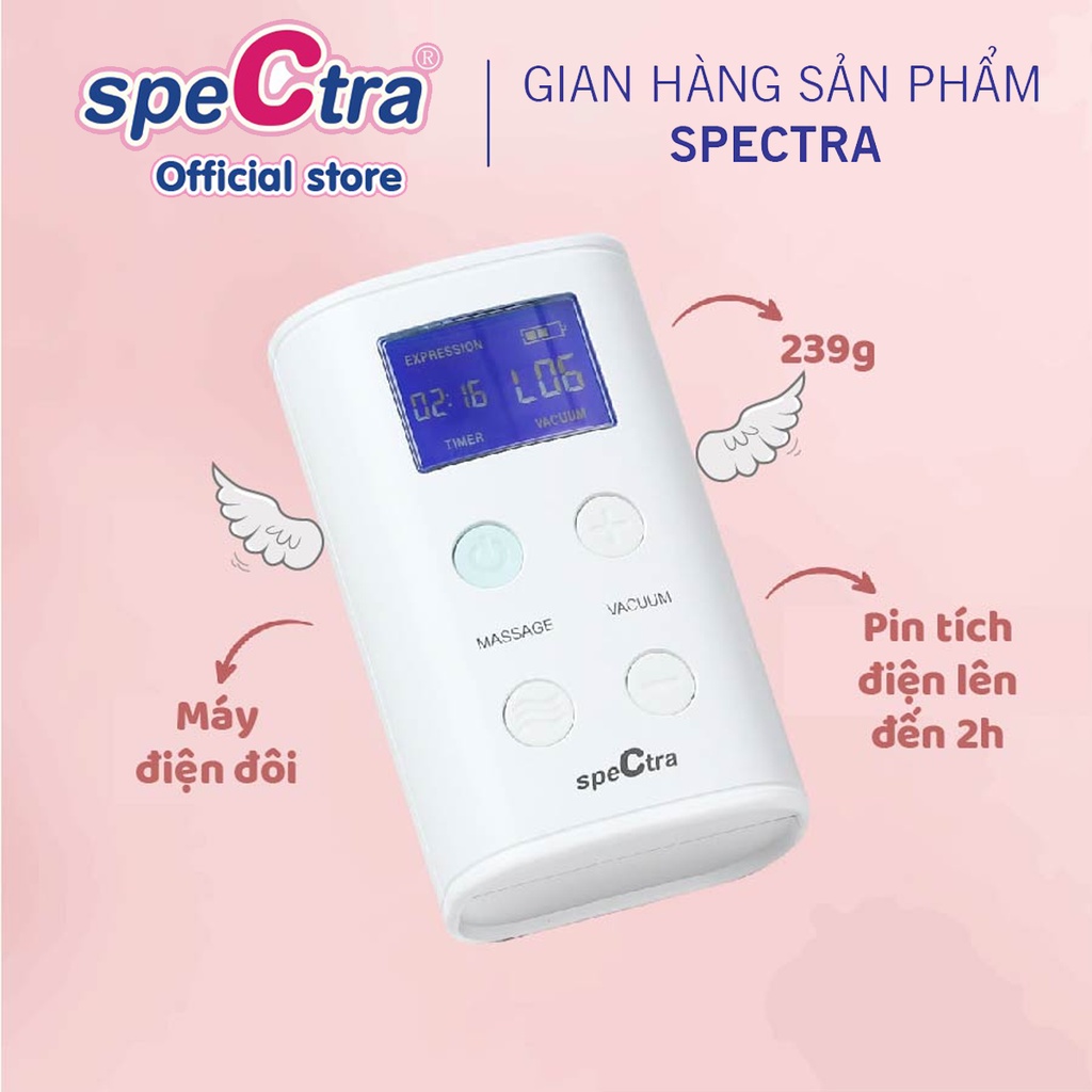 Máy hút sữa Spectra 9 Plus nhỏ gọn, tích điện, bảo hành 12 tháng