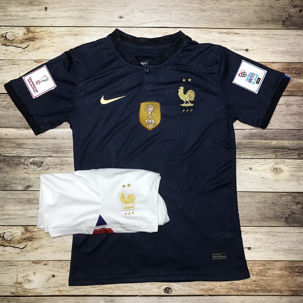 Áo bóng đá Đội Tuyển Pháp -MẪU Vải Polyeste Siêu Thoáng-Siêu Bền