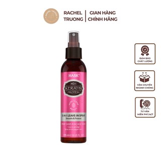 Xịt dưỡng tóc hask keratin dưỡng chất keratin phục hồi tóc yếu gãy 175ml
