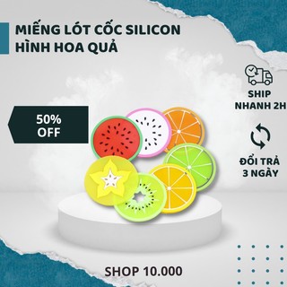 Miếng lót cốc Silicon hình hoa quả