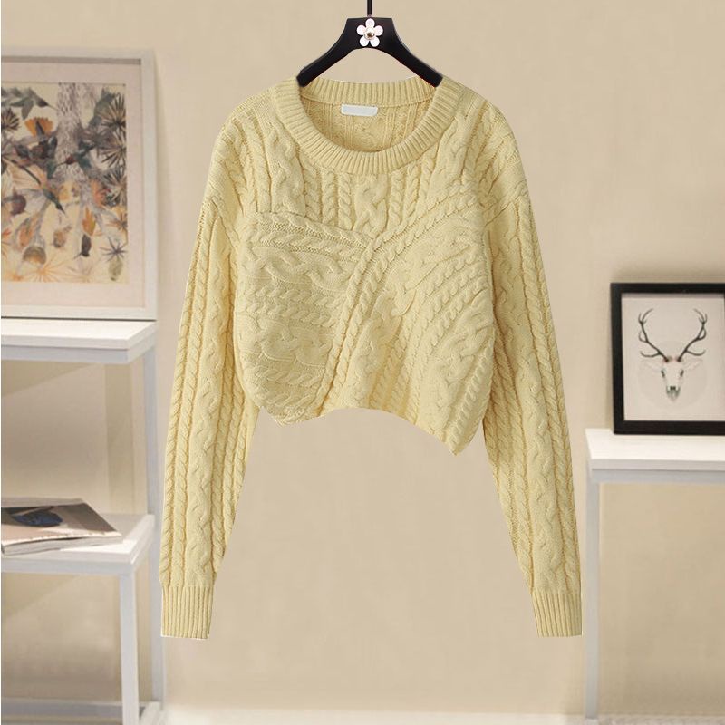 2024Set Áo Sweater Dệt Kim Phối Chân Váy Đuôi Cá Thời Trang Thu Đông   Cho Nữ
