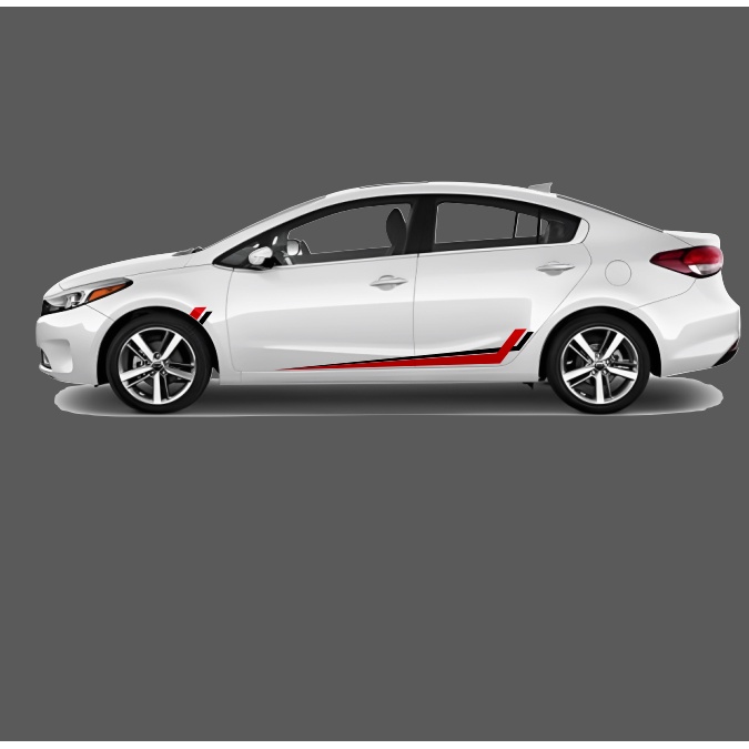 Tem sườn ô tô đơn giản tinh tế, dán xe sáng màu , dán tất cả các form xe