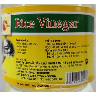 [Chai 500ml] GIẤM GẠO [VN] TÂN MAI Rice Vinegar (tmth)