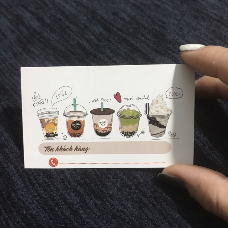 100 Thẻ tích điểm, Phiếu tích điểm size 9x5.4cm 100 cái - Shop nhận thiết kế in ấn theo yêu cầu