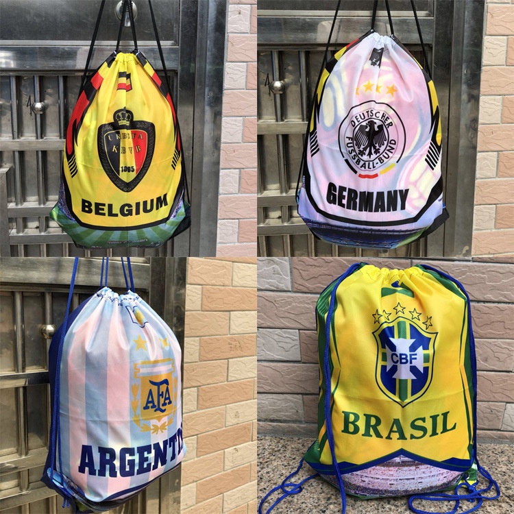 Balo Dây Rút Đựng Giày Đá Banh Brazil Argentina Bỉ