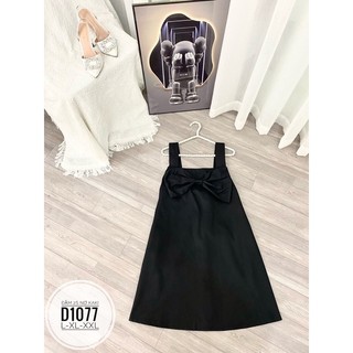 Đầm 2S nơ kaki D1077