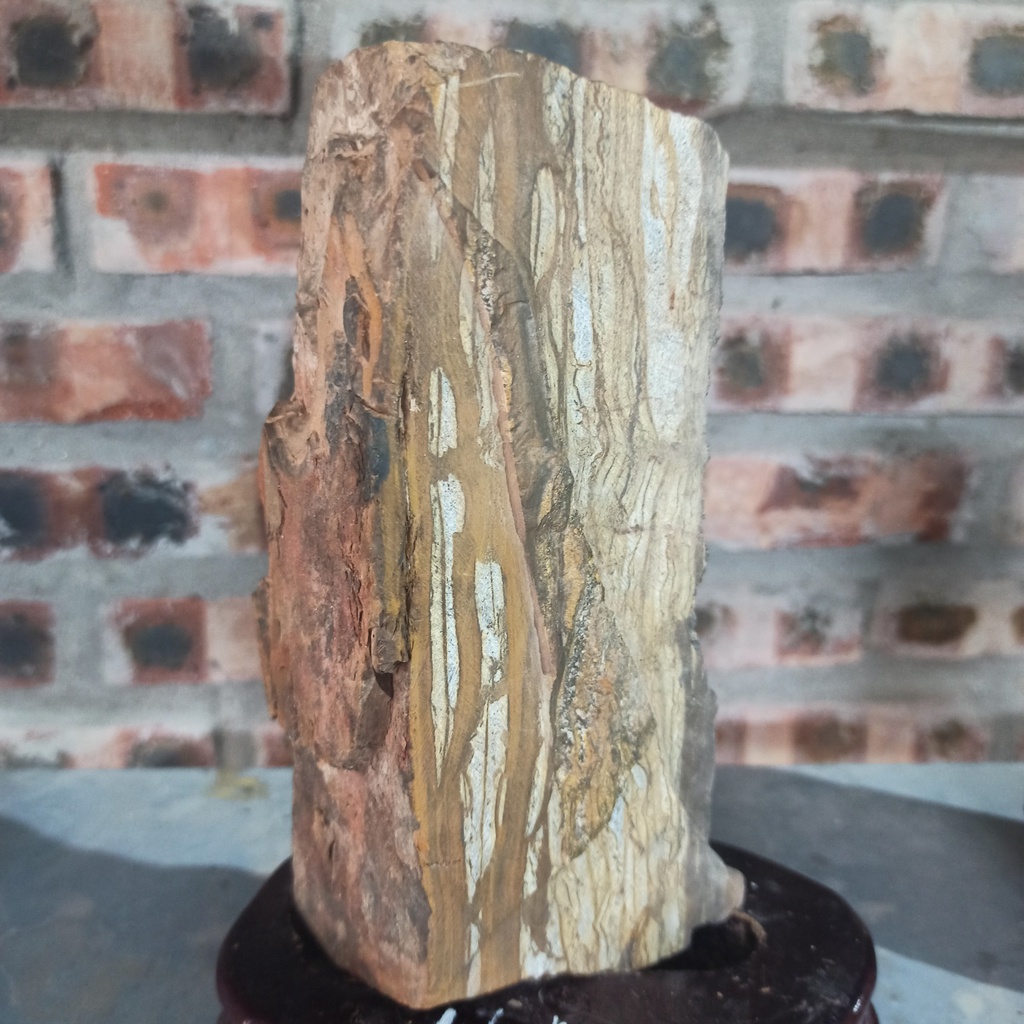 01 Viên Brown tiger's eye Đá Thô Màu Nâu Vàng Măt Hô 0,6-0,8kg