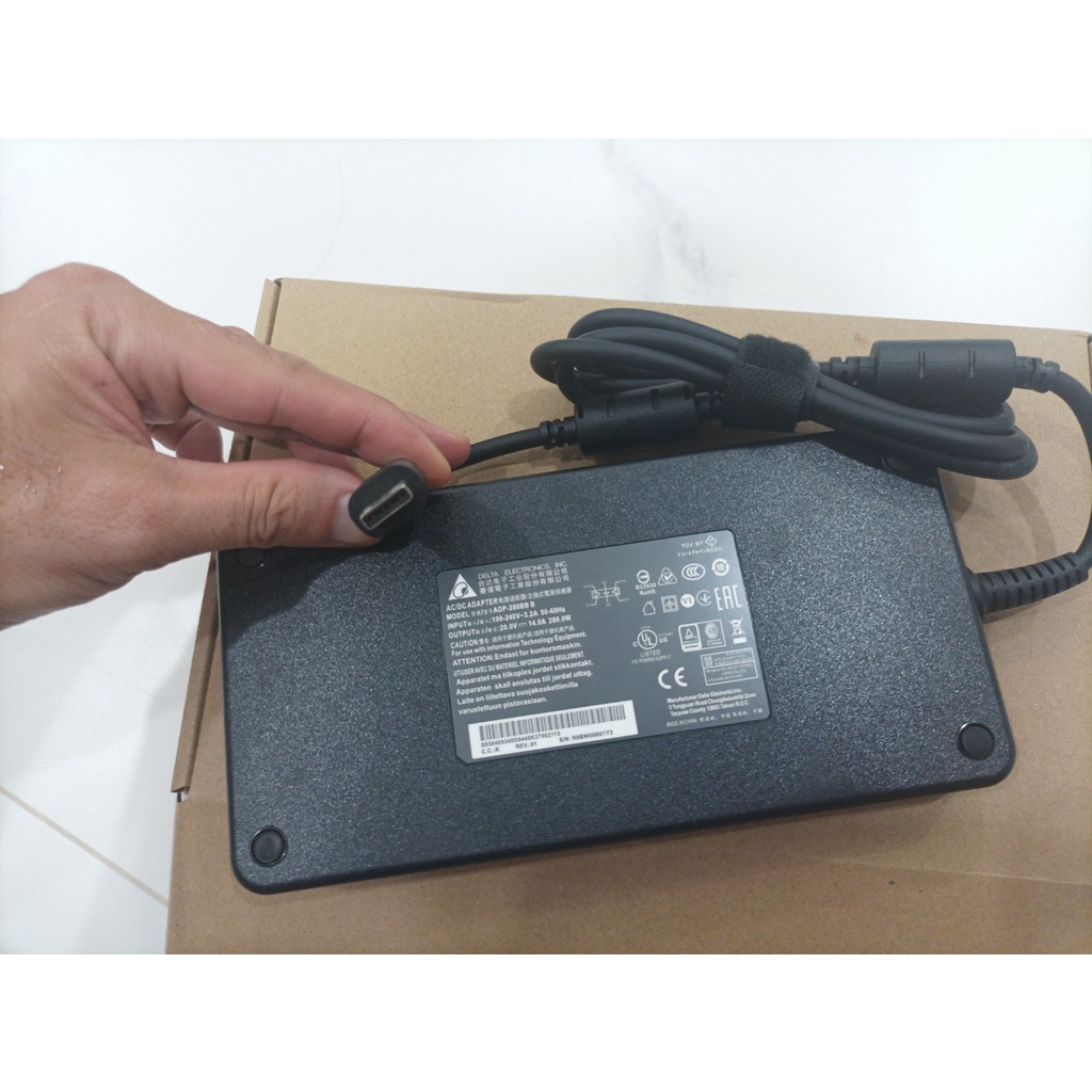 Sạc dành cho Laptop MSI GE66 Raider 10SFS/RTX 2070 SUPER A18-280P1A Chicony 280W AC Adapter Type USB 3-prong
