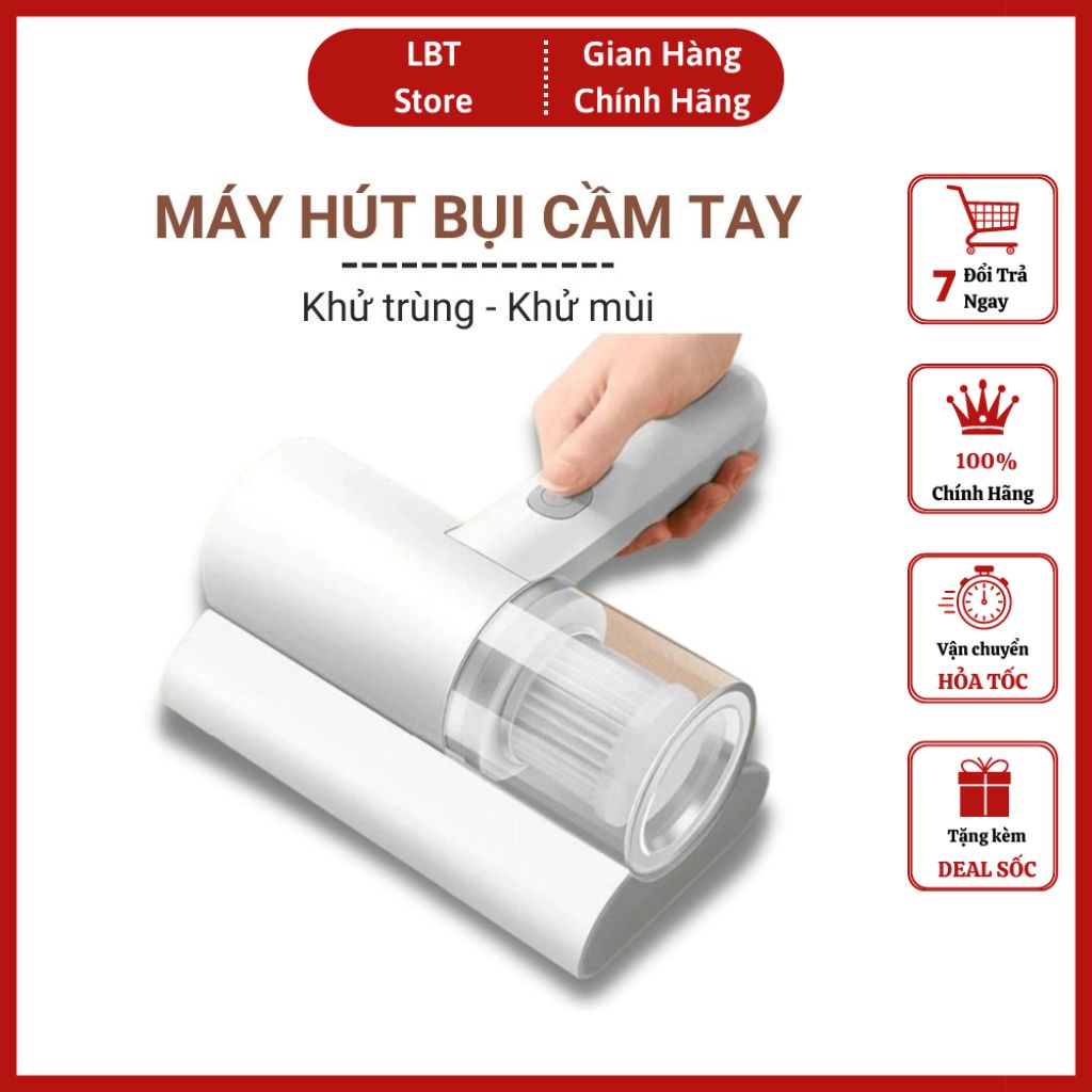 Máy Hút Bụi Giường - Máy Hút Bụi Mini Không Dây Sạc Pin Có Tia Uv Khử Khuẩn - Hút Ẩm - Không Khí - Chăn Ga