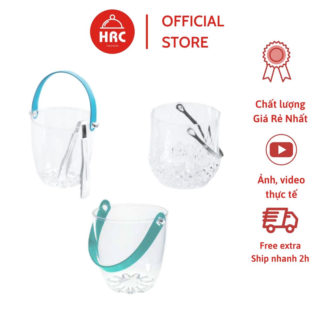 Xô Đựng Đá Nhựa Trong Acrylic Fataco Việt Nam Hàng Cao Cấp Đa Dạng Mẫu Mã Kiểu Dáng