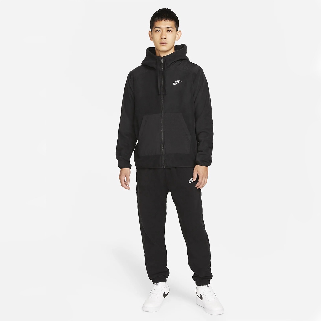 NIKE CHÍNH HÃNG- Áo khoác lông cừu thể thao nam Nike Style Esssentials+ Full-zip Hoodie Jacket Authentic - Black