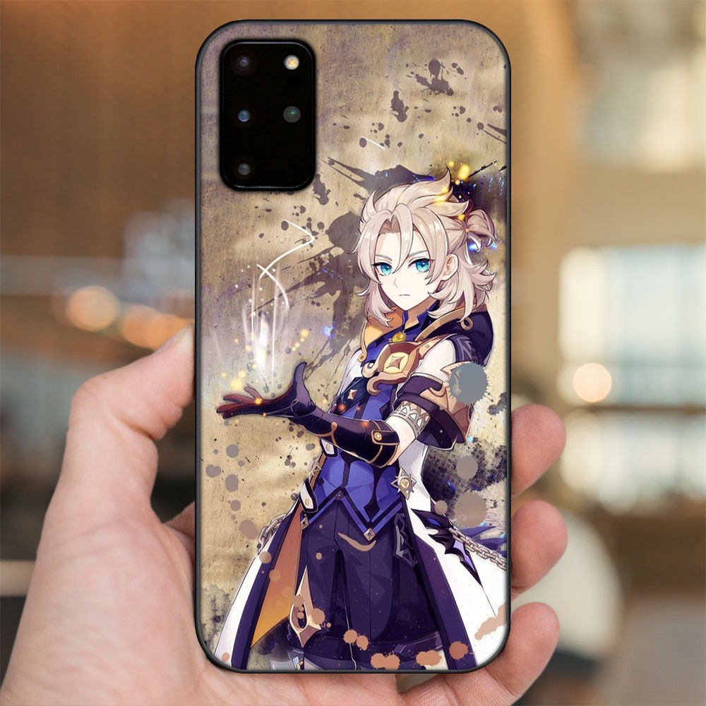 Ốp lưng Samsung S20 Plus viền đen in hình Albedo Genshin Impact