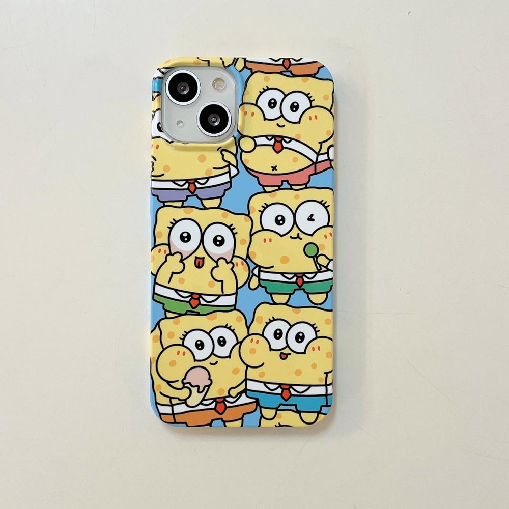 Ốp Điện Thoại Cứng Họa Tiết Spongebob Cho iPhone 11 12 12Pro 12Promax 13 13Pro 13Promax 14 14Pro 14Plus 14ProMax