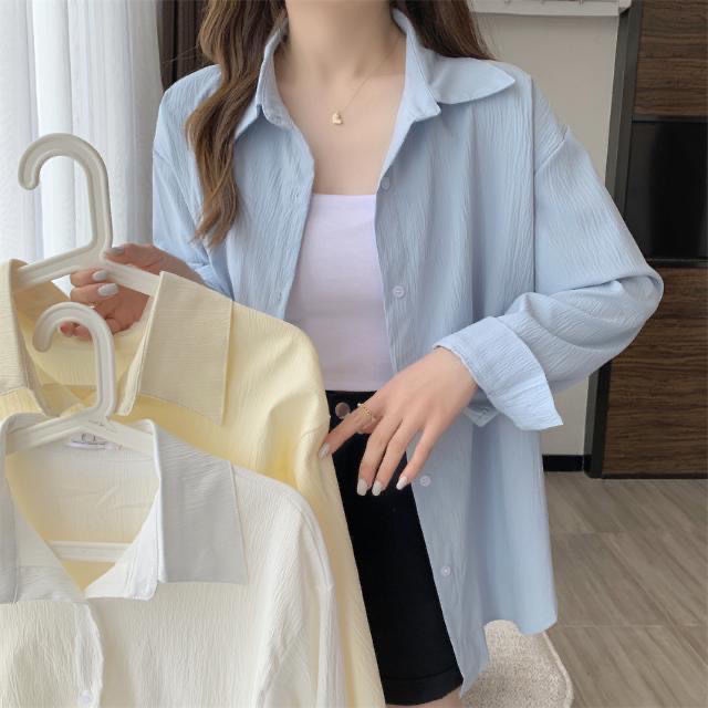 Áo Sơ Mi Dài Tay Chống Nắng Phong Cách Pháp Thời Trang Mùa Thu Mới Cho Nữ