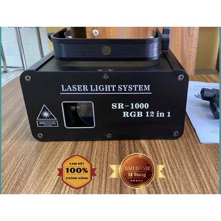 Đèn bay phòng laser 12in1 chiếu hình 3d đi cảnh phòng bay
