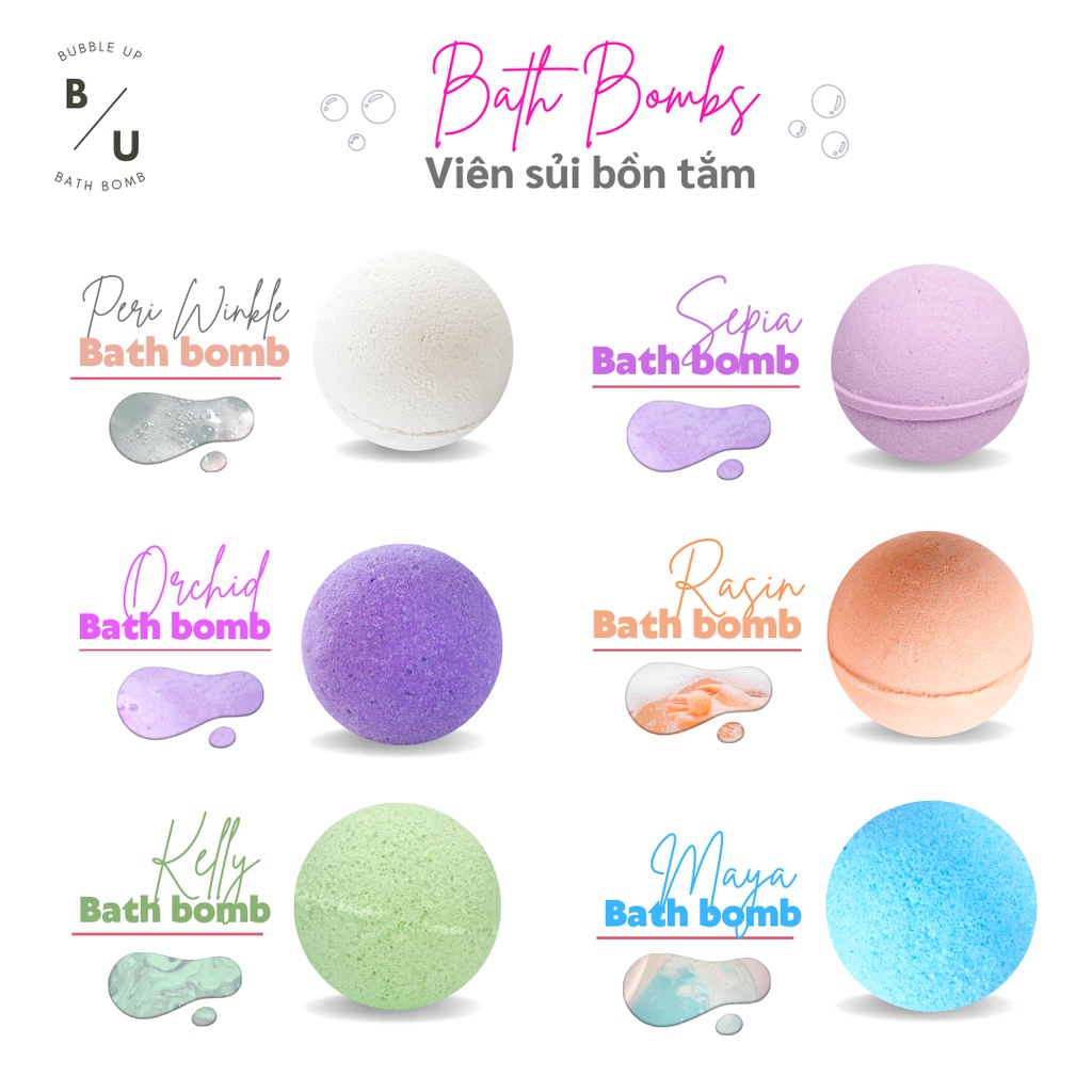 ĐỦ MẪU Bath bomb / Viên sủi / Viên thả bồn tắm
