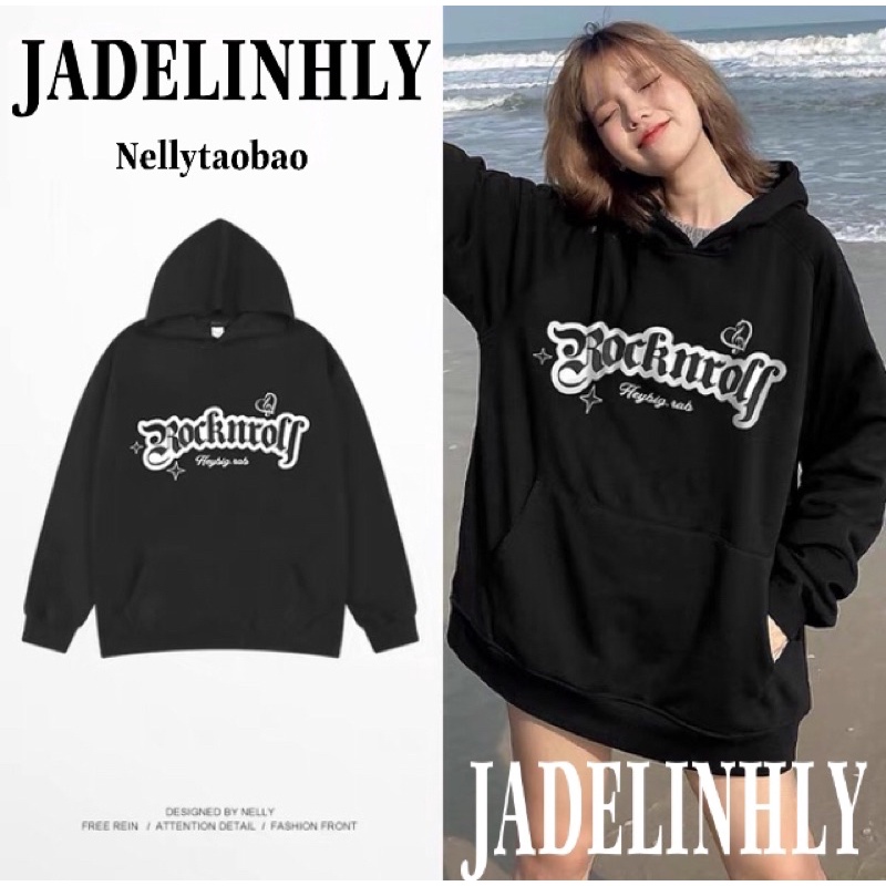 Áo hoodie nelly heybig sale (có sẵn) nốt nhạc tim