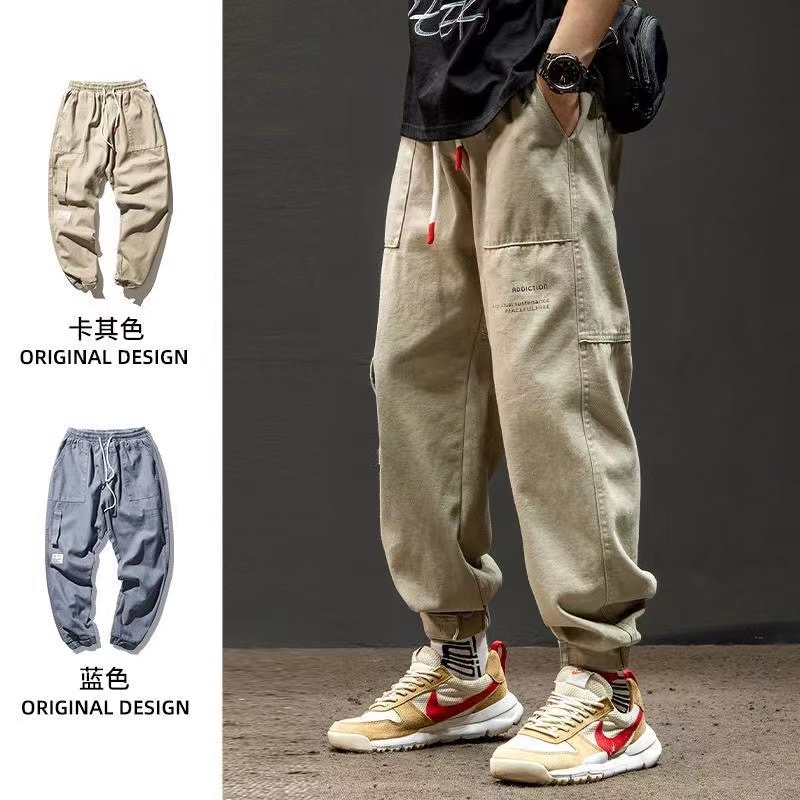Quần Jogger Dài Ôm Dáng Phong Cách Vintage Nhật Bản Thời Trang Cho Nam