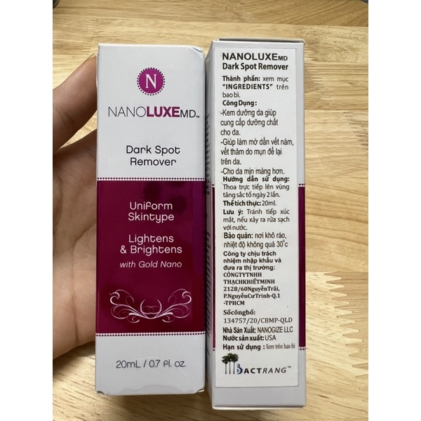 Nanoluxe MD Dark Spot Remover Serum – Tinh Chất Giảm Nám Da 20ml