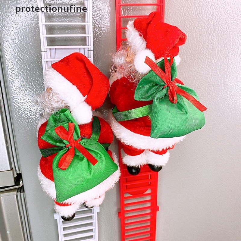 Ông già Noel leo thang điện tử có nhạc, quà tặng, trang trí Giáng Sinh