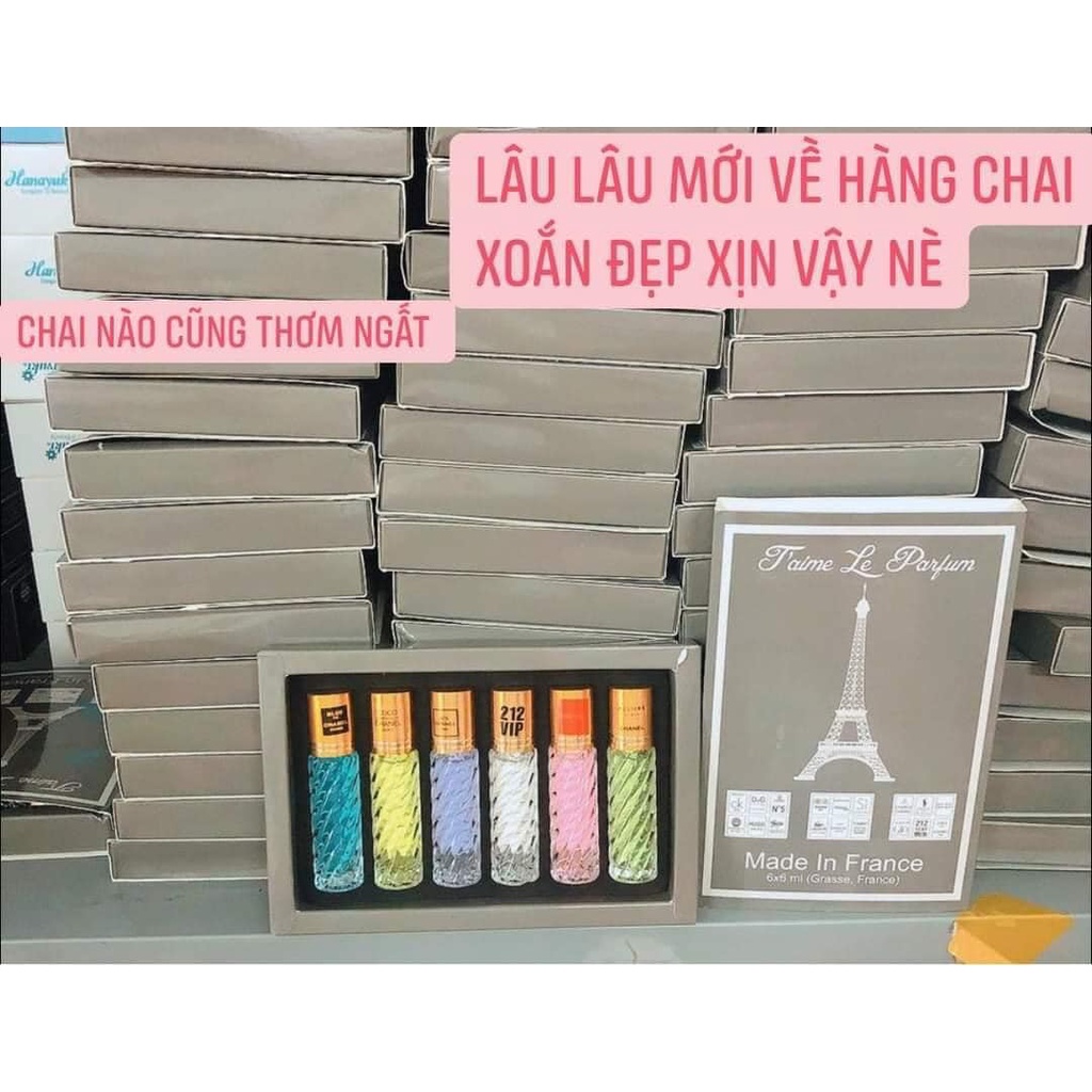 Set nước hoa tháp 6 chai 20ml