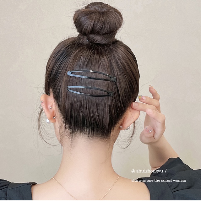 Set 6 / 12 Kẹp Tóc Màu Đen Đơn Giản Chất Lượng Cao