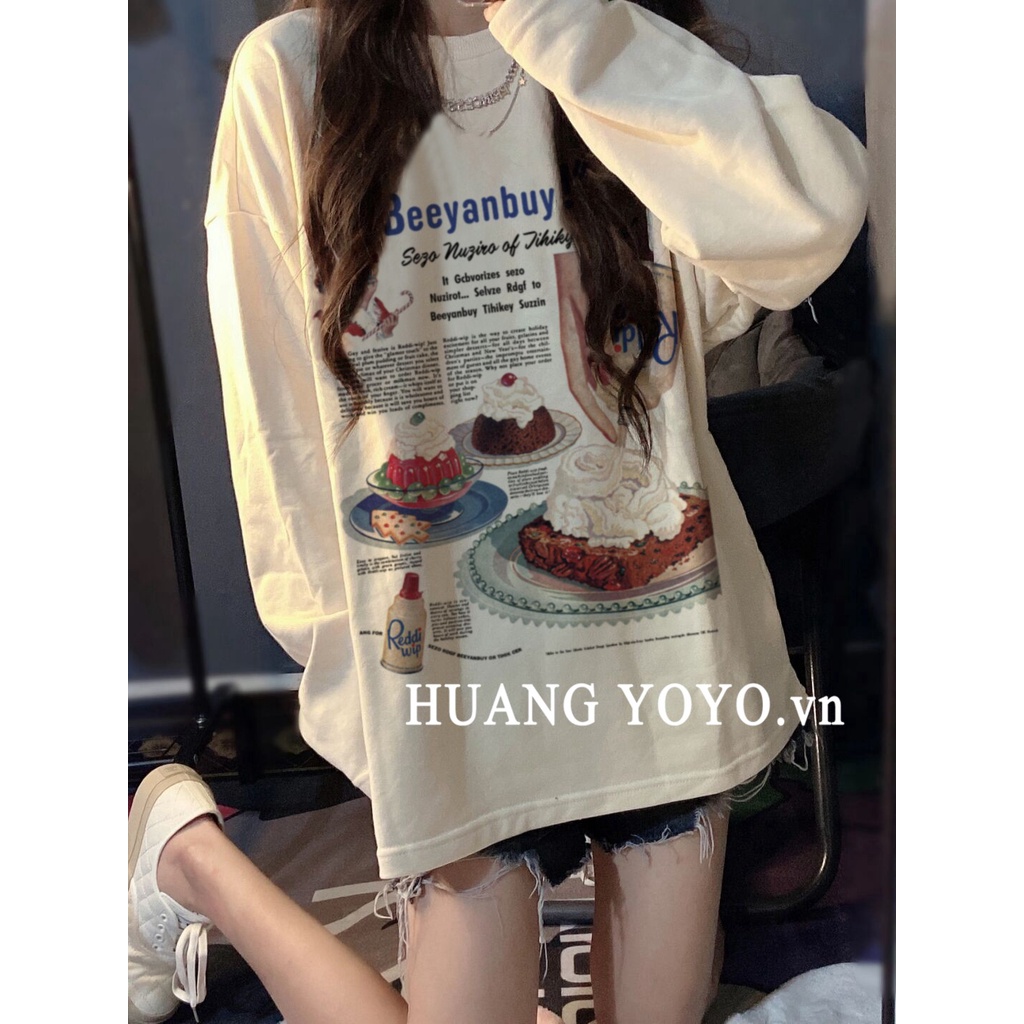 Áo Thun Nữ Dài Tay Màu Trơn Phong Cách Hàn Quốc Thời Trang Thu Đông