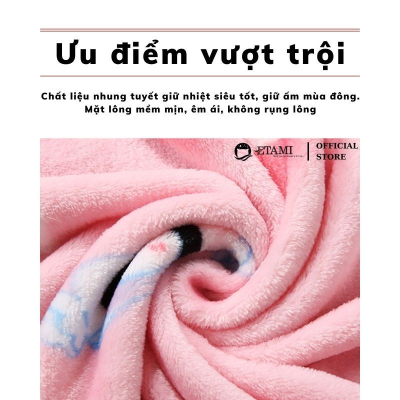 Chăn Lông Tuyết Thu Đông 100×140cm, Chăn Đi Học Cho Bé