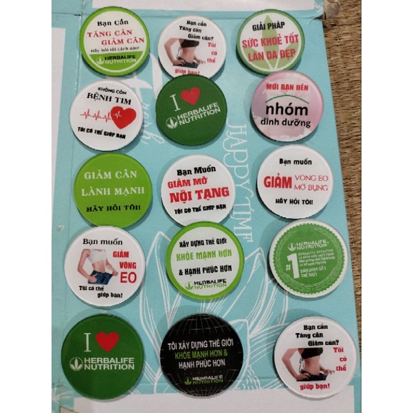 Huy hiệu herbalife cài túi, cài áo