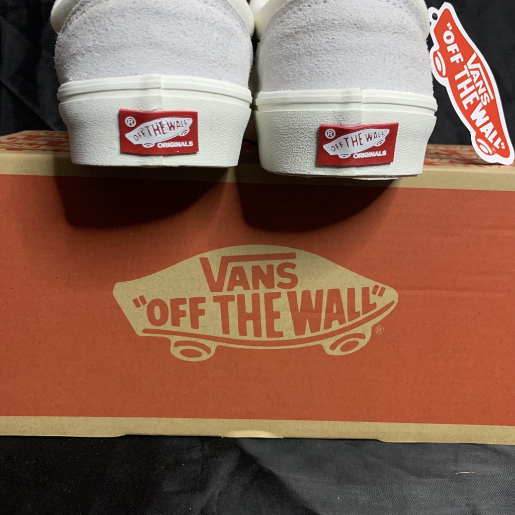 Giày Vans Vault Old Skool trắng sọc đỏ cao cấp full box