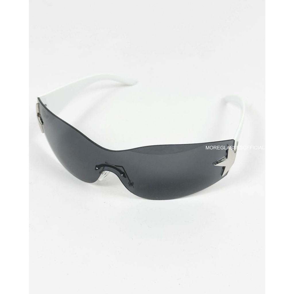 Kính mát có sẵn HOẢ TỐC Moreglasses hoạ tiết ngôi sao phong cách thời trang nam nữ Y2K Punk 2023 chống UV 400 ảnh thật