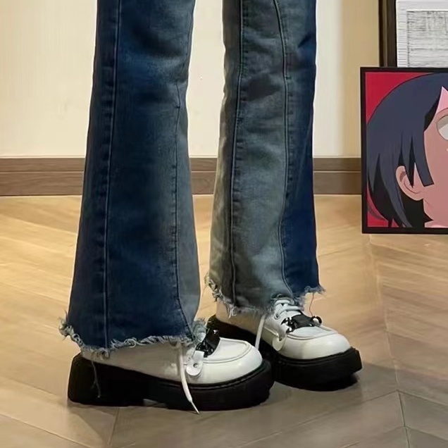 Giày Martin đế dày phong cách Hàn Quốc nữ trang trí kim loại
