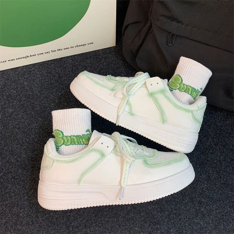 Giày Thể Thao Thoáng Khí Màu Xanh Bạc Hà Thời Trang Xuân Thu Cho Nữ