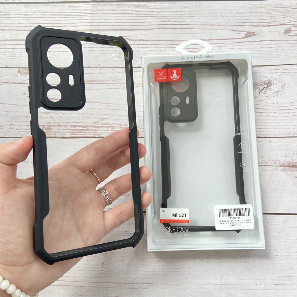 Ốp lưng XUNDD XIAOMI 12T / 12T Pro - Mặt lưng trong, Viền TPU, Chống sốc