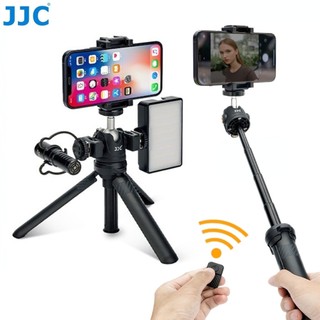 JJC Smartphone Tripod Giá đỡ chân máy Mini có thể mở rộng Bluetooth Selfie Stick với kẹp điện thoại tải vít & lò xo 1 / 4 "-20 cho điện thoại di động Selfie / Vlogging / Phát trực tiếp / Làm phim điện thoại di động