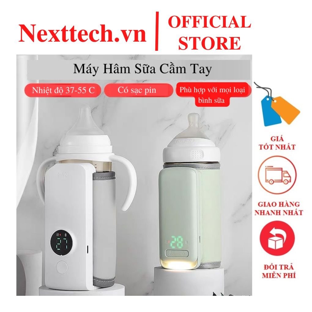 Máy hâm sữa cầm tay Finose, máy hâm sữa không dây cổng sạc USB, giữ nóng,ủ sữa cho bé, ổn định nhiệt độ