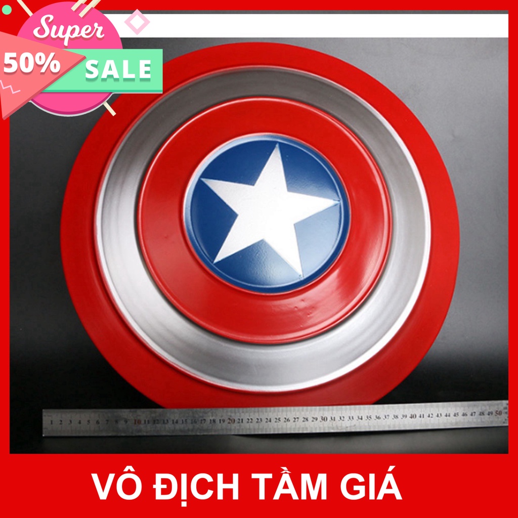 Khiên Captain America Chất Liệu Hợp Kim Tỉ Lệ 1-1, Khiên Đội Trưởng,Đồ chơi nhập vai siêu anh hùng Marvel Siêu Đẹp