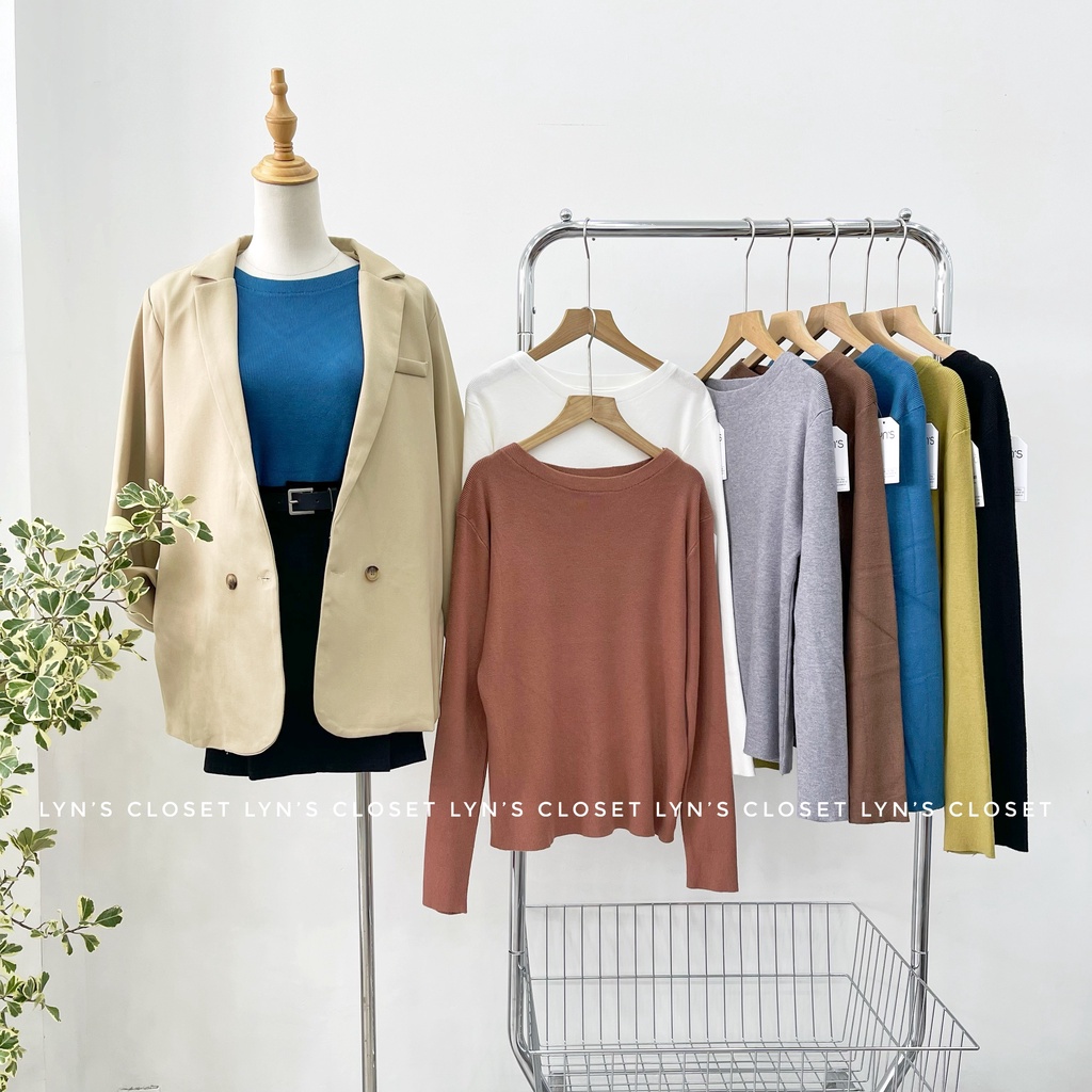 Áo len tay dài freesize có 7 màu - Lyn's Closet