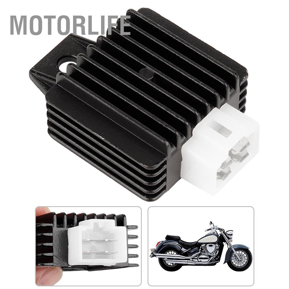 Motorlife Bộ chỉnh lưu điều điện áp toàn sóng 12V Phù hợp cho xe máy GY6 50cc-150cc