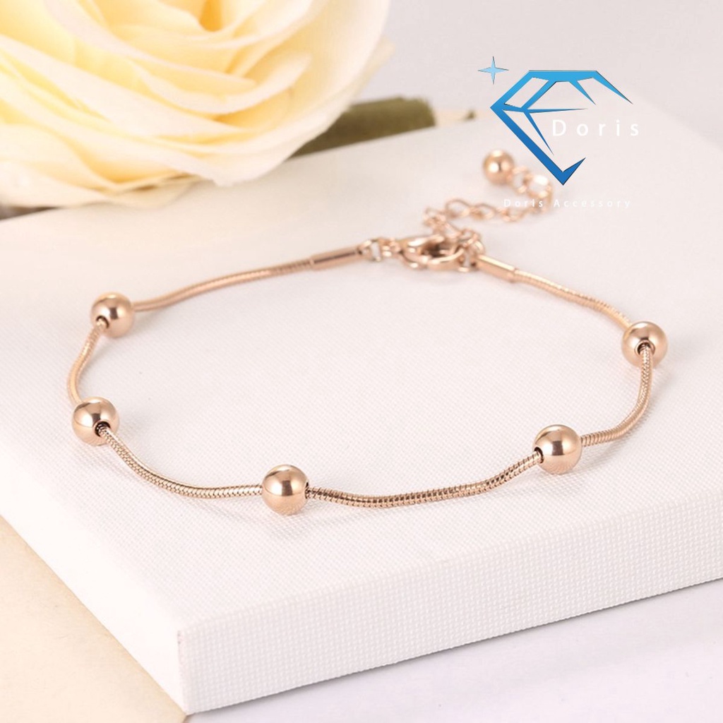 Lắc chân nữ Doris titan simple Gold / Rose Gold H14-109