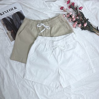 QUẦN SHORT LƯNG THUN KAKI NỮ