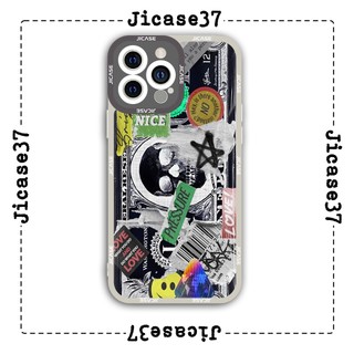 Ốp lưng iphone và samsung xiaomi oppo cạnh vuông Jicase đầu lâu và drew 