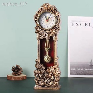 ♈ Đồng hồ để bàn ngồi đồng hồ để bàn phòng khách Châu Âu nhà cao cấp thời trang cổ xưa trang trí máy tính để bàn retro đ