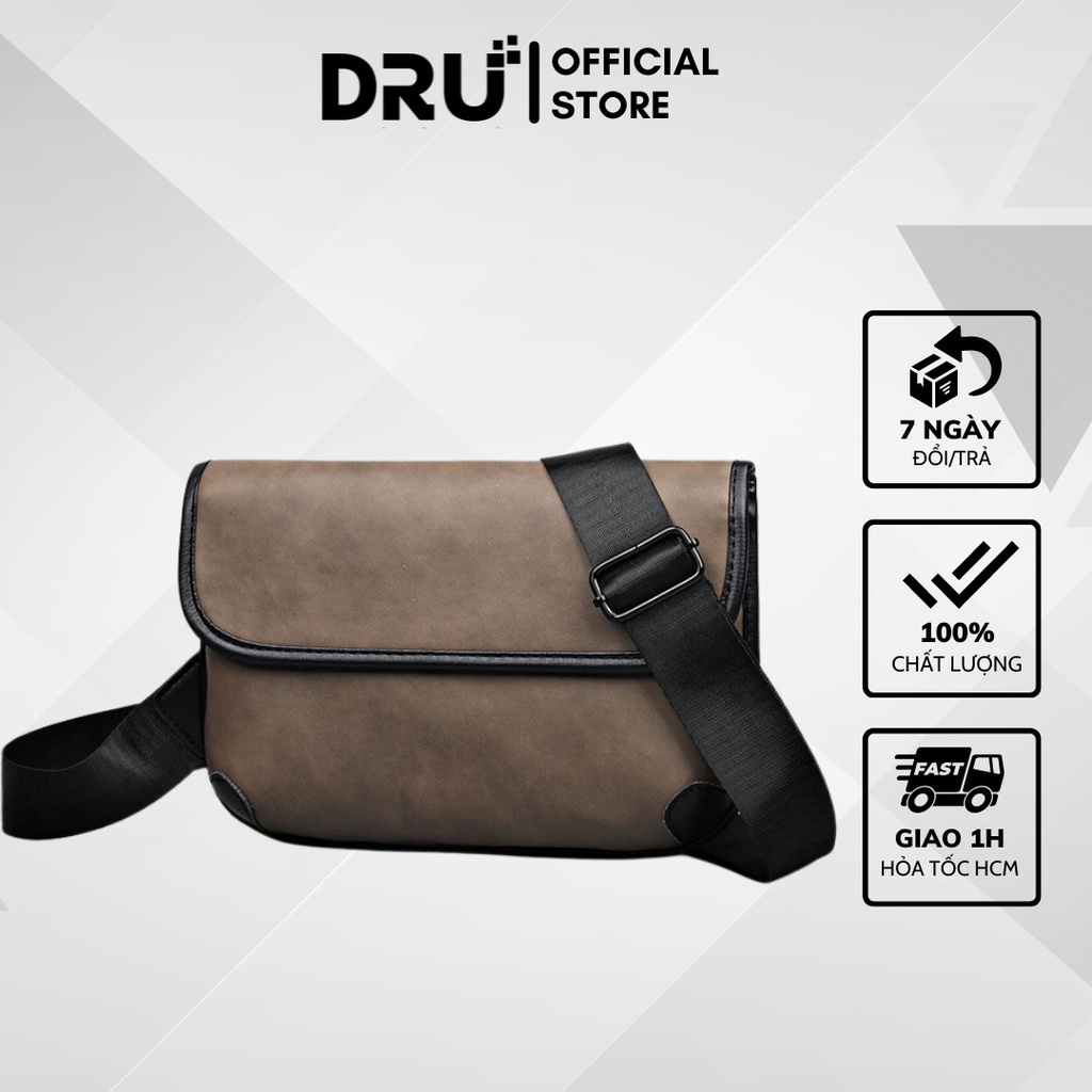 Túi Đeo Chéo Nam Thời Trang DRU Đa Năng Đựng Đồ Tiện Lợi Giá Rẻ Chất Lượng Tốt Đi Chơi Đi Học-TX01