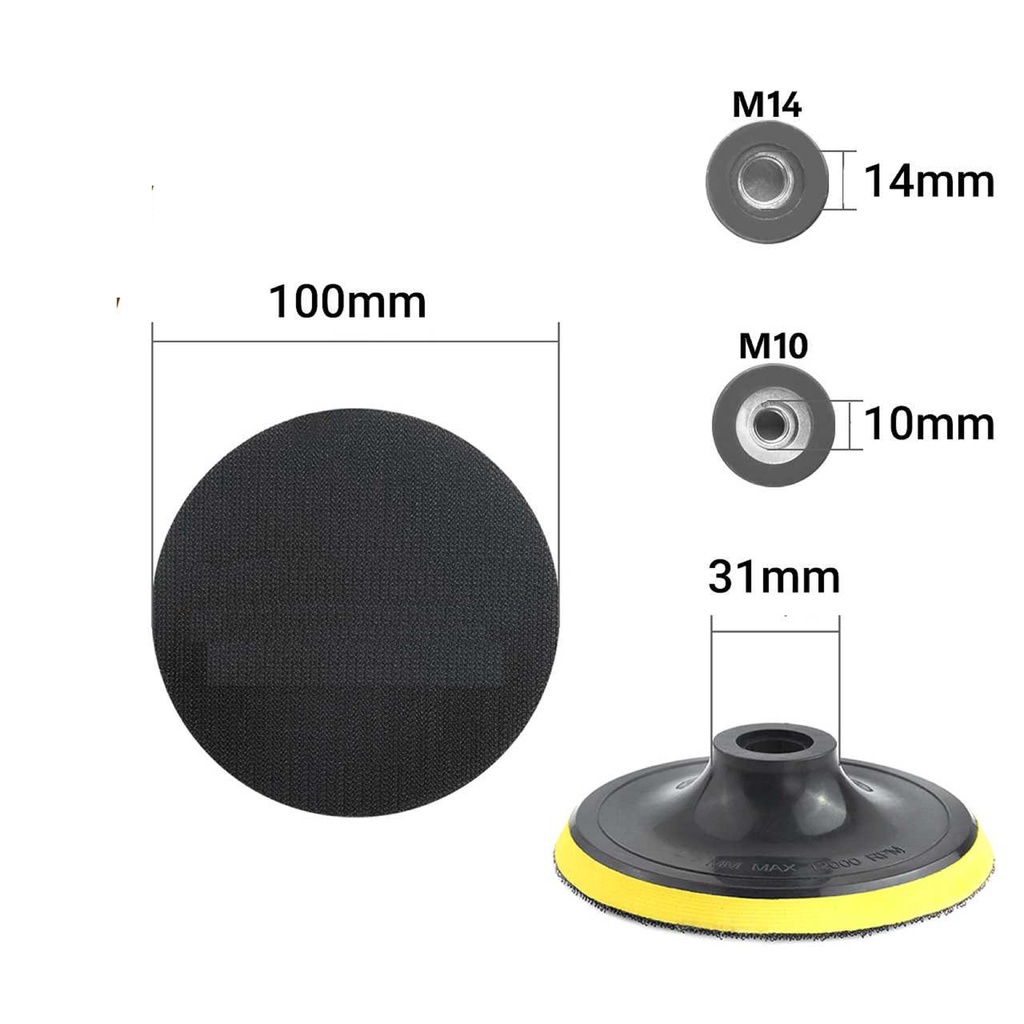Đế chà nhám xốp 100mm