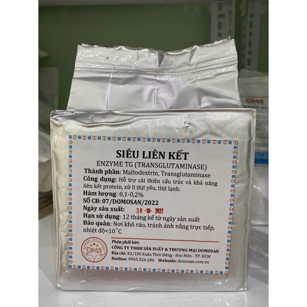 1Kg Enzyme Đức cao cấp Tranglutaminase TG- Chất tạo liên kết, cải thiện cấu trúc cho các sản phẩm từ thịt, cá, gà