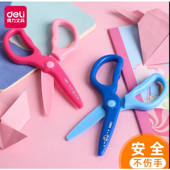 Đồ chơi rèn kỹ năng cho trẻ,chiếc kéo tập cắt rèn tập trung,kiên nhẫn,phối hợp tay mắt,cơ ngón tay cho bé từ 2 tuổi Deli