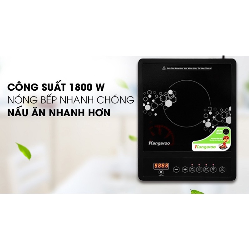 Bếp từ đơn Kangaroo KG15IC1 - Công suất 1800 W tặng kèm nồi lẩu hàng chính hãng